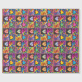 HEARTANDSTAR RED abstract  ラッピングペーパー (フラット)