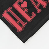 Heartasaurus Cute Dinosaur Valentine Design  フリースブランケット (角)