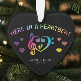 Heartbeatにここにいる レインボーベビーシャワーフォト オーナメント