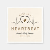 Heartbeatモニターおむつお披露目会(タン) スタンダードカクテルナプキン (正面)