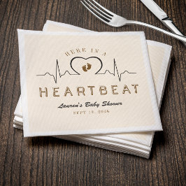 Heartbeatモニターおむつお披露目会(タン) スタンダードカクテルナプキン