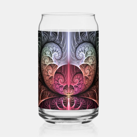 Heartbeat, Abstract Surreal Fantasy Fractal Art ガラス缶 (裏面)