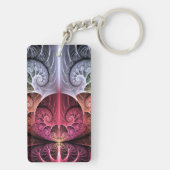 Heartbeat, Abstract Surreal Fantasy Fractal Art キーホルダー (裏面)