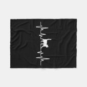 Heartbeat Cat  フリースブランケット (正面(横))