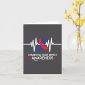 Heartbeat Chd Congenital Heart Defect Awareness Mo カード (黄色い花)