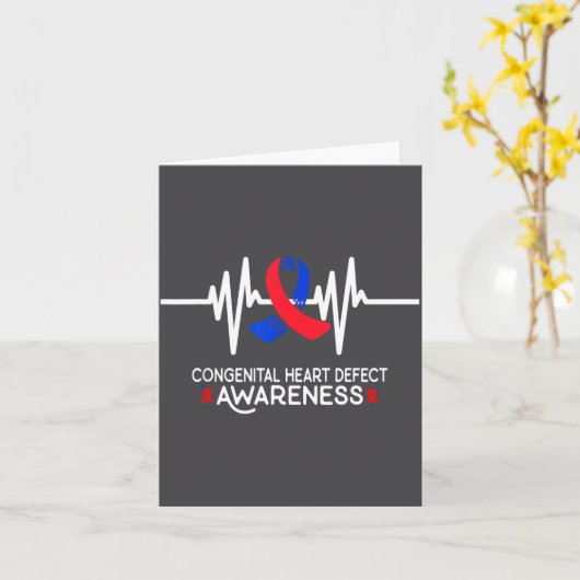 Heartbeat Chd Congenital Heart Defect Awareness Mo カード (黄色い花)