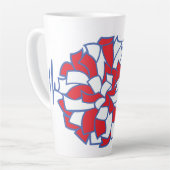 Heartbeat Cheer Pom-Pom Graphic カフェラテマグ (左アングル)