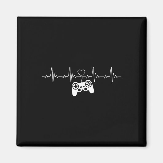 Heartbeat Console Nerd Gaming Gadget Gamer  マグネット (正面)
