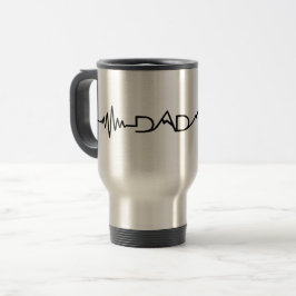 Heartbeat Dad | シンプルな父の日コーヒー トラベルマグ