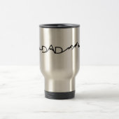 Heartbeat Dad | シンプルな父の日コーヒー トラベルマグ (中央)
