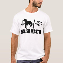 Heartbeat - English Mastiff - Dog 最高の Friend Tシャツ