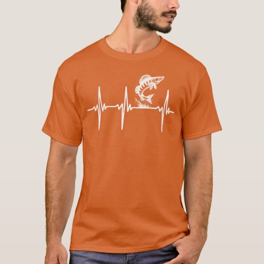 Heartbeat For Zander And Predator Sport Fishing re Tシャツ (正面)