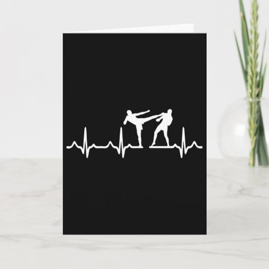 Heartbeat Kickboxing Shirt Kick Boxing Karate Tee  カード (正面)