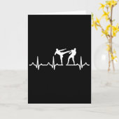 Heartbeat Kickboxing Shirt Kick Boxing Karate Tee  カード (黄色い花)