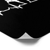 Heartbeat Kickboxing Shirt Kick Boxing Karate Tee  ポスター (角)