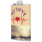 Heartbeat Love – Minimalist Romantic Design フラスク (左)