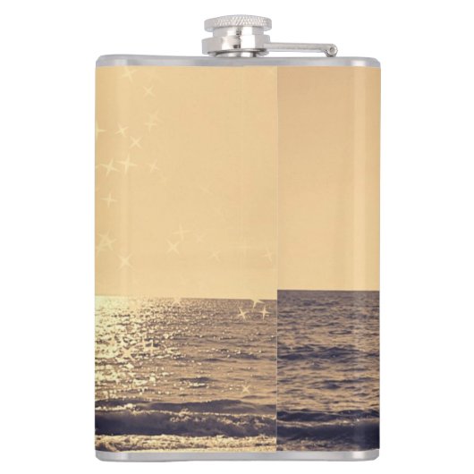 Heartbeat Love – Minimalist Romantic Design フラスク (裏面)