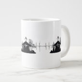 Heartbeat Nativity Unique Minimal Jumbo Mug ジャンボコーヒーマグカップ (正面右)