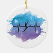 Heartbeat of a Dancer Water color セラミックオーナメント (裏面)