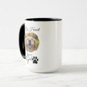 Heartbeat Paw Print Pet Photo Mug マグカップ (正面左)