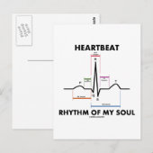 Heartbeat Rhythm Of My Soul (心電図/ECG/EKG) ポストカード (正面/裏面)
