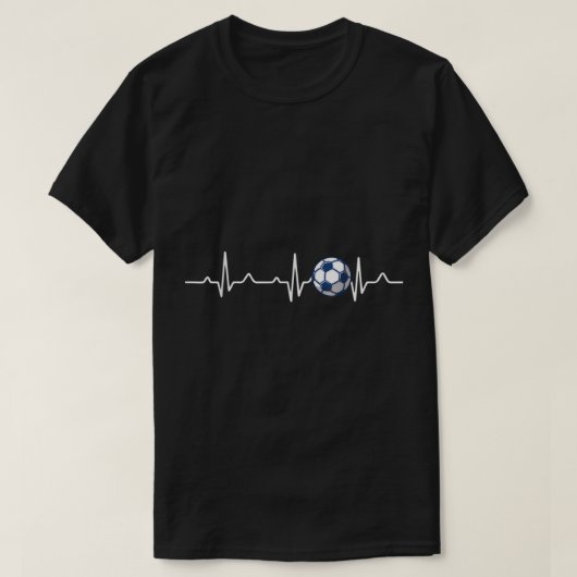 Heartbeat Soccer Lover Gift Tシャツ (デザイン正面)