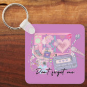 Heartbeats of the 2000s – Pink Nostalgia Keychain キーホルダー (正面)