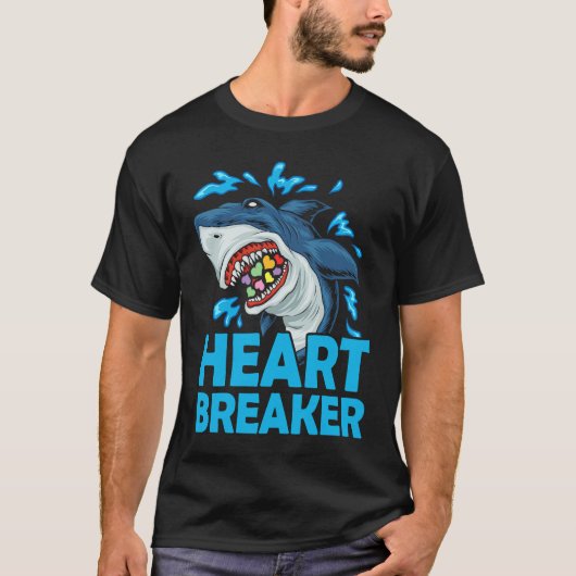 Heartbreaker Shark Anti Valentine's Day Solo Celeb Tシャツ (正面)