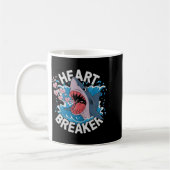 Heartbreaker Shark Cute Funny Love Design For Vale コーヒーマグカップ (左)