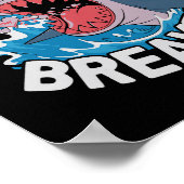 Heartbreaker Shark Cute Funny Love Design For Vale ポスター (角)