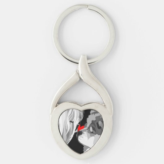 heARTdogの食事のkeychain キーホルダー (正面)