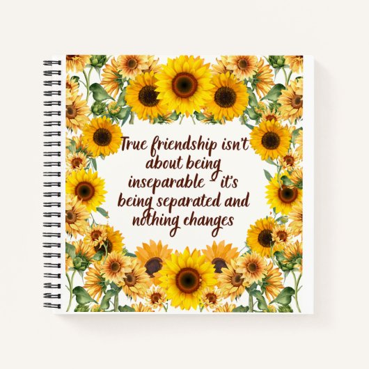 Heartfelt Bestie Quote Spiral Notebook ノートブック (正面)
