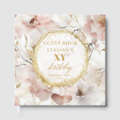 Heartfelt blush ivory floral all birthdays memory ゲストブック (正面)