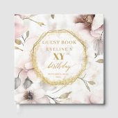 Heartfelt Blush Ivory Gold All Birthday Guest Book ゲストブック (正面)