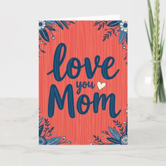 Heartfelt Botanical Mom Card カード (正面)