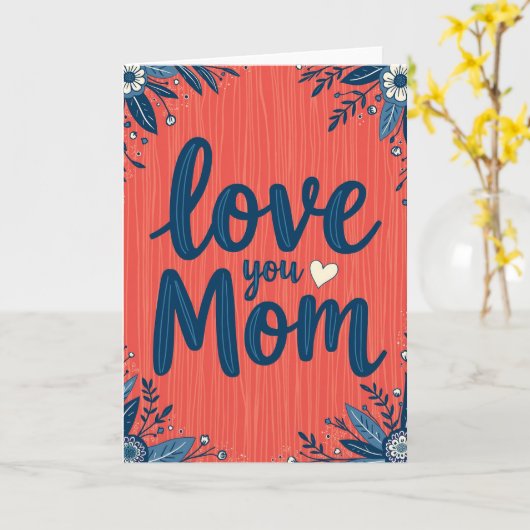 Heartfelt Botanical Mom Card カード (黄色い花)