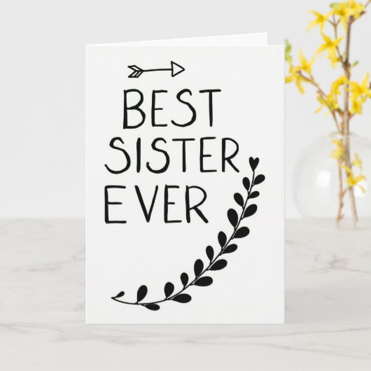 Heartfelt Botanical Sister Card カード (黄色い花)