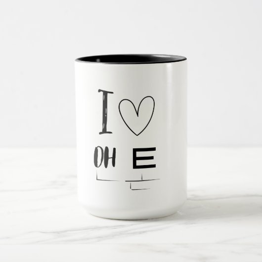 Heartfelt Brew: I Love Oh E マグカップ (中央)