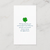 Heartfelt Condolences Memorial Blessing Card 名刺 (裏面)