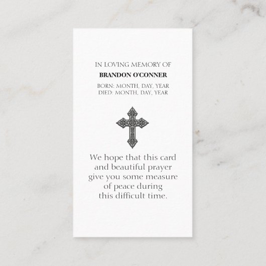 Heartfelt Condolences Sunrise Purple Red Prayer  名刺 (裏面)