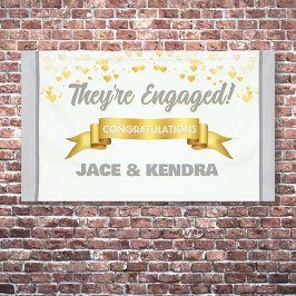 Heartfelt Custom Engagement Party Banner 横断幕
