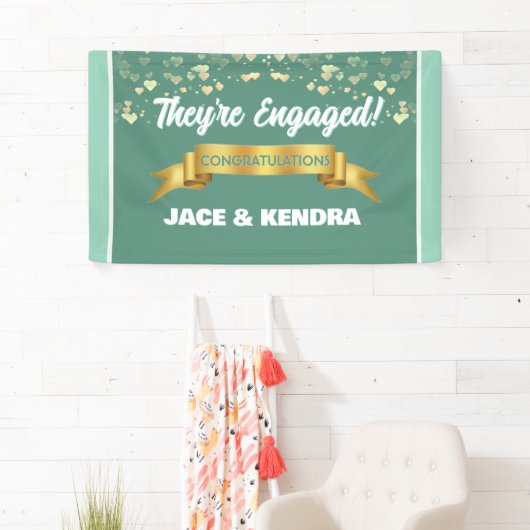 Heartfelt Custom Engagement Party Banner 横断幕 (インサイチュ)