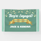 Heartfelt Custom Engagement Party Banner 横断幕 (横)