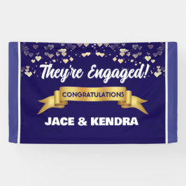 Heartfelt Custom Engagement Party Banner 横断幕