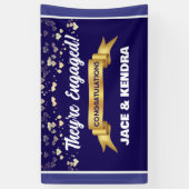 Heartfelt Custom Engagement Party Banner 横断幕 (縦)