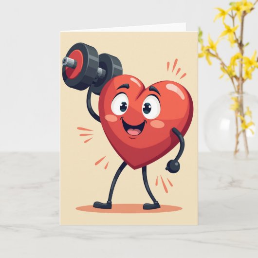 Heartfelt Fitness Fun Card カード (黄色い花)