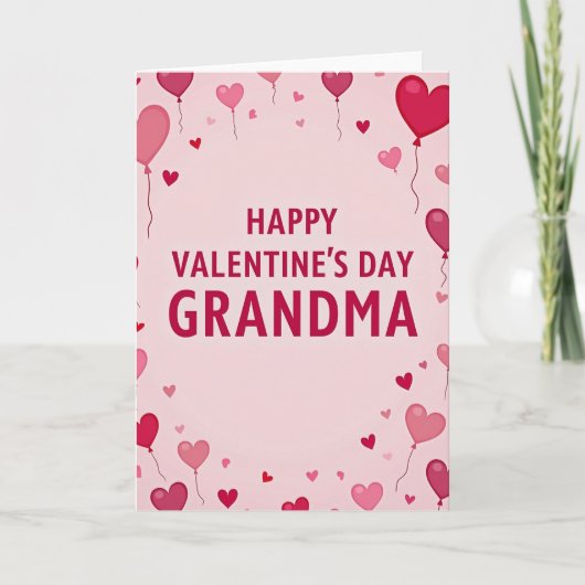 Heartfelt Grandma Balloon Card カード (正面)