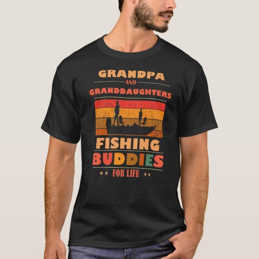 Heartfelt GRANDPA Granddaughters Buddies For Life  Tシャツ (正面)