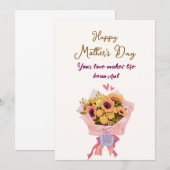 Heartfelt Happy Mother’s Day Card for Mom 招待状 (正面/裏面)