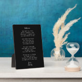 Heartfelt Maid of Honor Thank You Poem Plaque フォトプラーク (側面)
